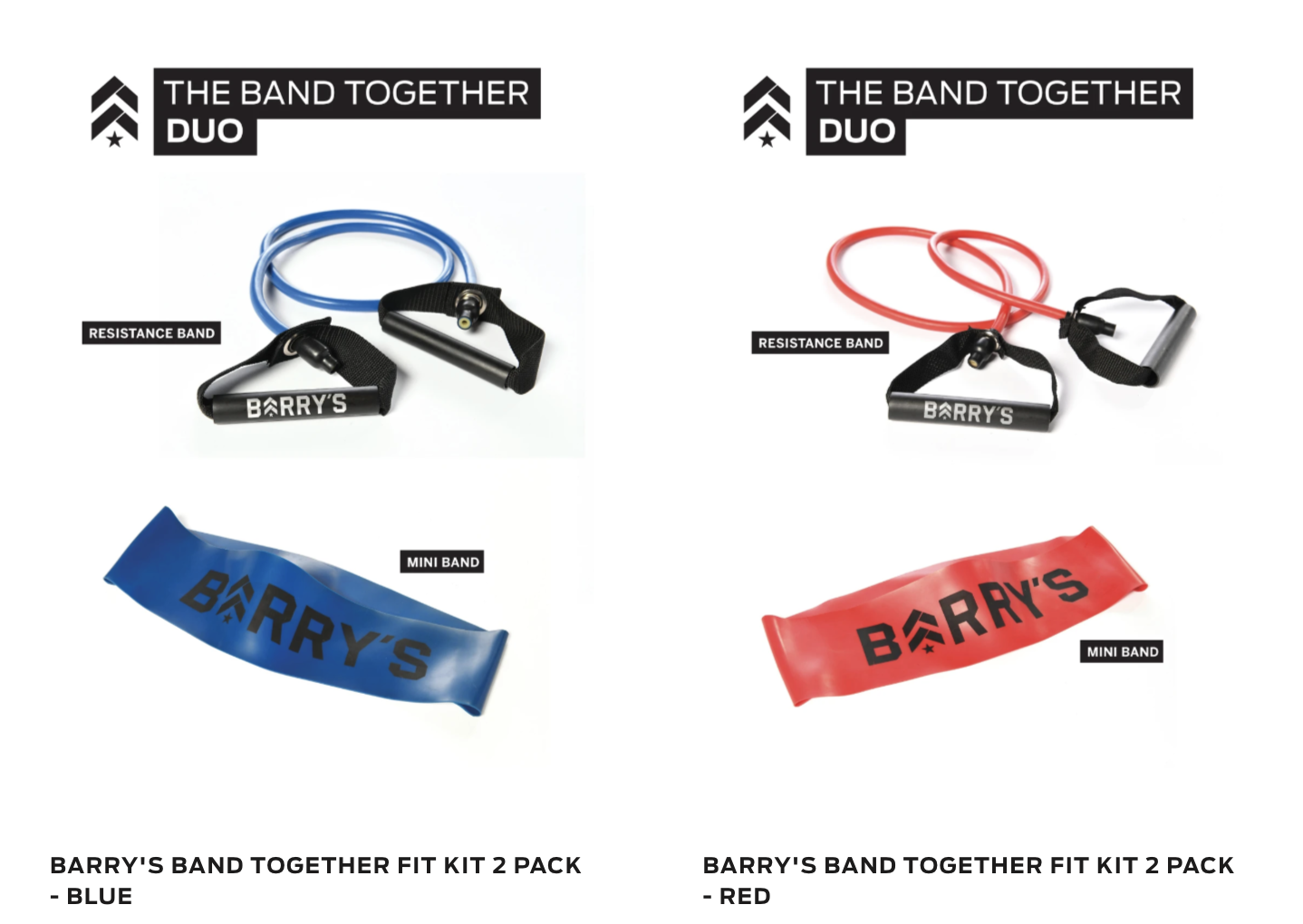 Barry’s At Home band kits.