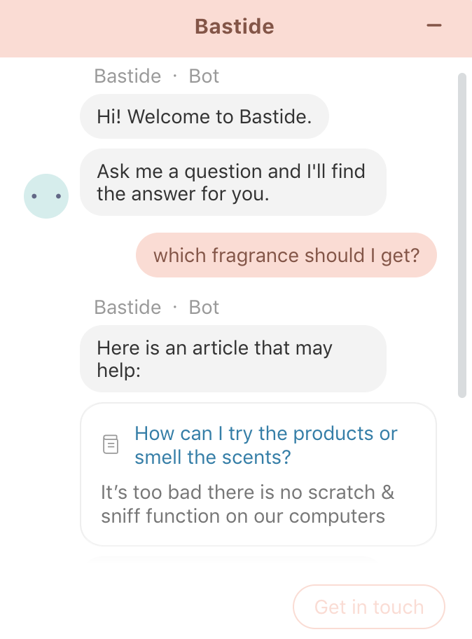 The chatbot's response to our question.