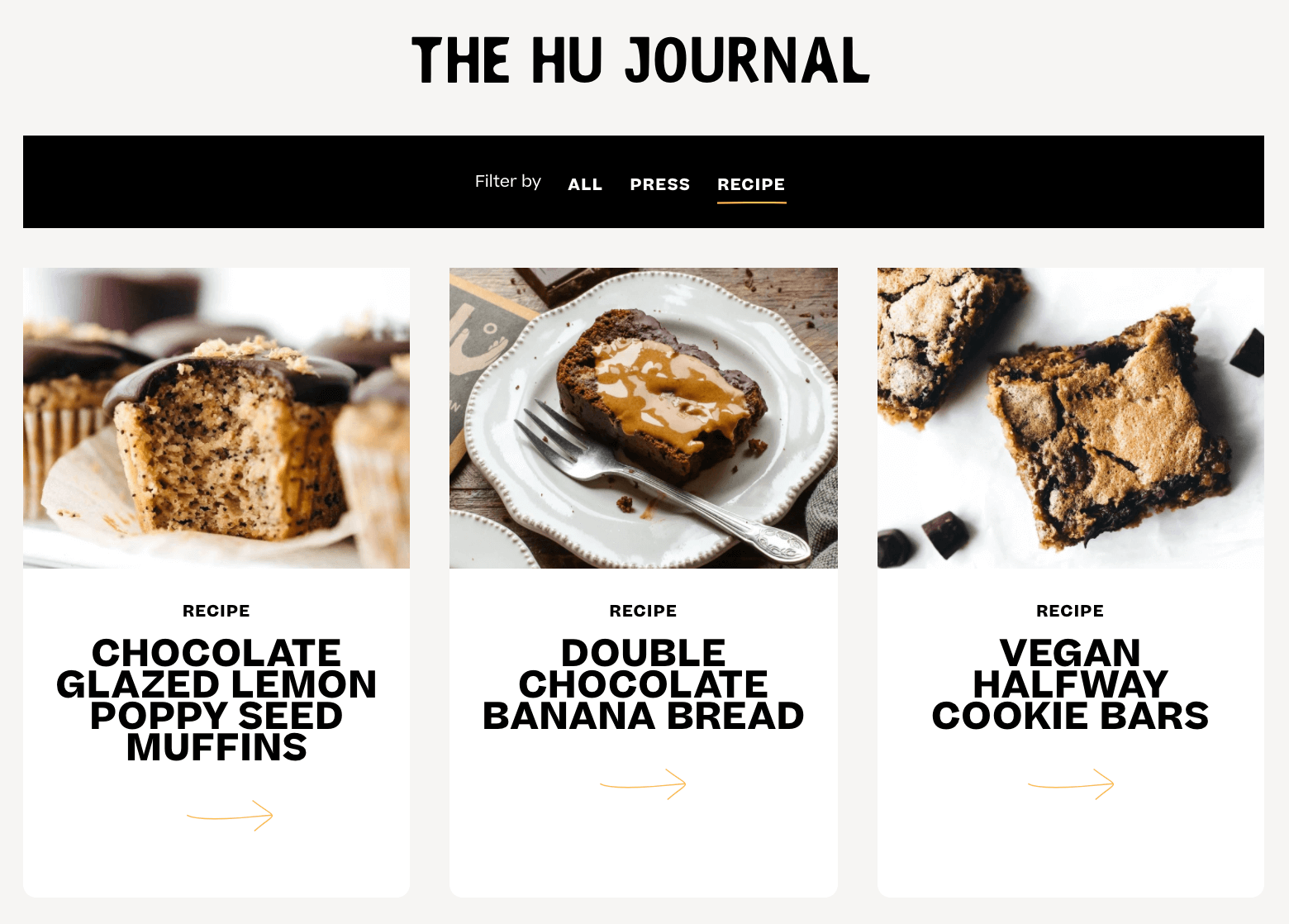 Hu has dedicated recipe blogs that highlight the number of different ways their product can be used