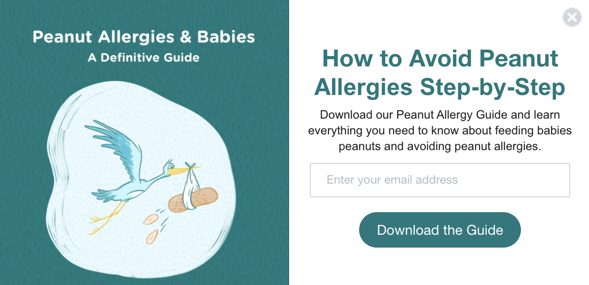 Lil Mixins offers a PDF download with detailed information about peanut allergies that helps educate the customer prior to purchase.